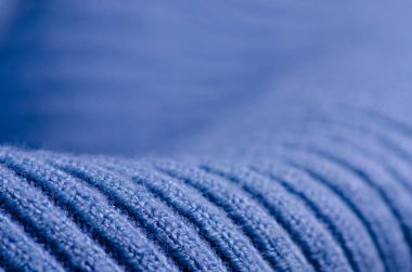 Kumaş sıcak mavi kazak tekstil malzeme doku