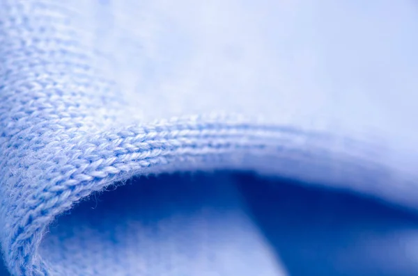 Textura de material textil de jersey azul cálido de tela — Foto de Stock