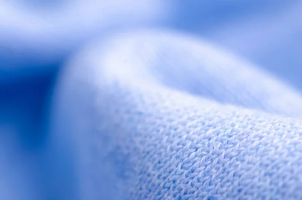Textura de material textil de jersey azul cálido de tela — Foto de Stock