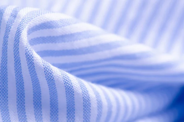 Tejido azul blanco tira tela textil material textura — Foto de Stock