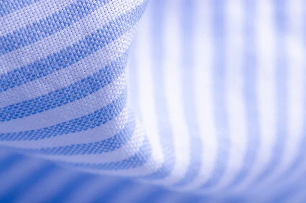 Tejido azul blanco tira tela textil material textura — Foto de Stock
