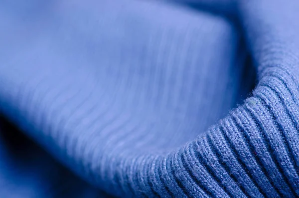 패브릭 따뜻한 블루 스웨터 섬유 소재 질감 — 스톡 사진