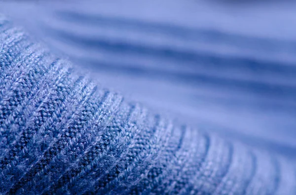 面料暖蓝毛衣纺织材料质感 — 图库照片
