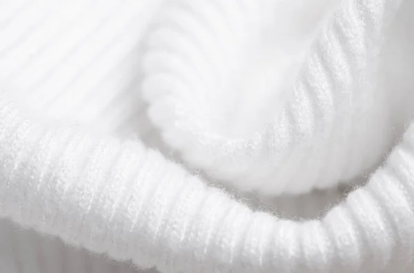 Tyget varm vit tröja textil material textur — Stockfoto