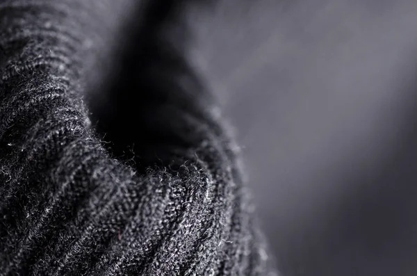 패브릭 따뜻한 블랙 스웨터 섬유 소재 질감 — 스톡 사진