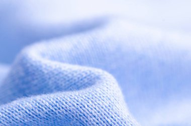 Kumaş sıcak mavi kazak tekstil malzeme doku