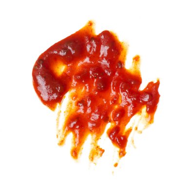 Beyaz arka plan üzerinde domates ketçap