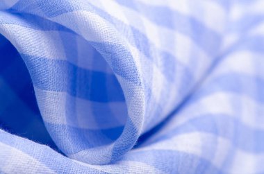 Kumaş mavi beyaz kafes kumaş tekstil malzeme doku
