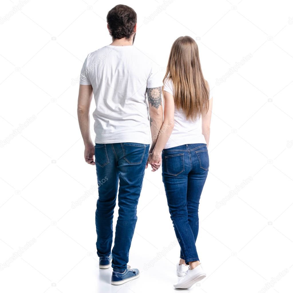 Woman and man relationships hold hands