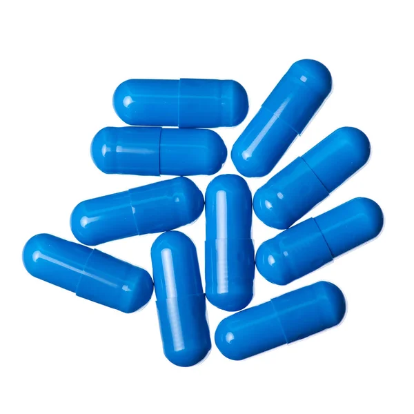 Capsule pills medicine pharmacy blue — Stock Photo, Image