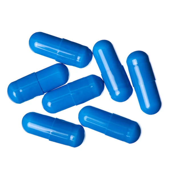 Cápsulas pastillas medicina farmacia azul — Foto de Stock