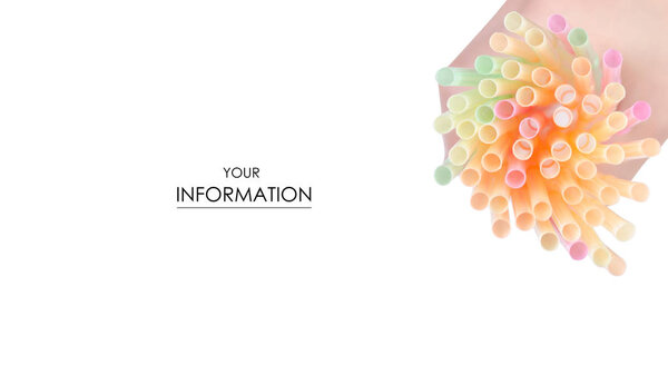 Коктейльные трубки с разноцветным рисунком рук
