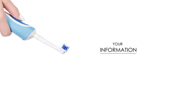 Electric toothbrush in hand pattern — Stock Photo, Image