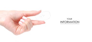 Lens gözlük için şablon görme el desen