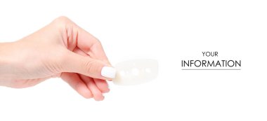 Lens gözlük için şablon görme el desen