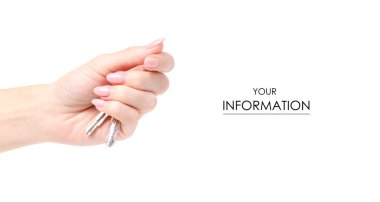 Anahtarları el desen beyaz zemin yalıtımı hakkında