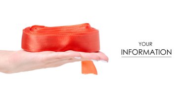 Turuncu kırmızı bant el desen