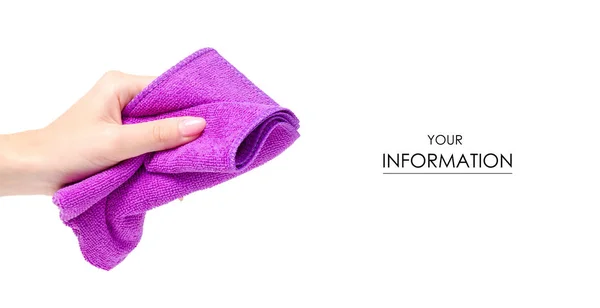 Textile violet en microfibre à motif à la main — Photo