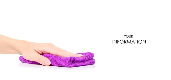 Microfiber paarse textiel in hand patroon — Stockfoto