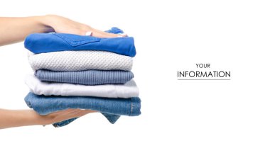 Giyim jeans kazak el desen yığını