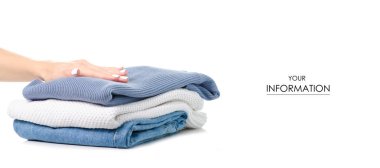 Giyim jeans kazak el desen yığını