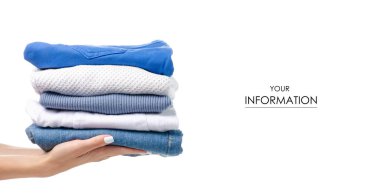 Giyim jeans kazak el desen yığını