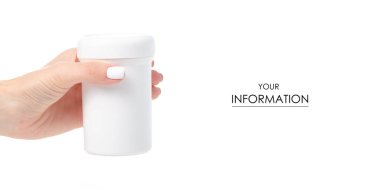 El güzellik bakım desen beyaz kavanoz krem