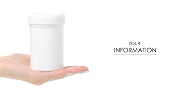 El güzellik bakım desen beyaz kavanoz krem