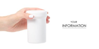 El güzellik bakım desen beyaz kavanoz krem