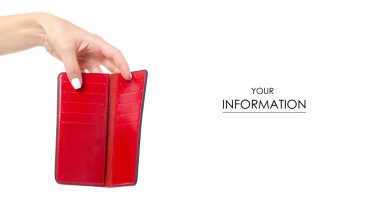 Kırmızı kadın çanta el desen