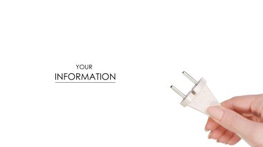 Eller desen beyaz elektrik fişi