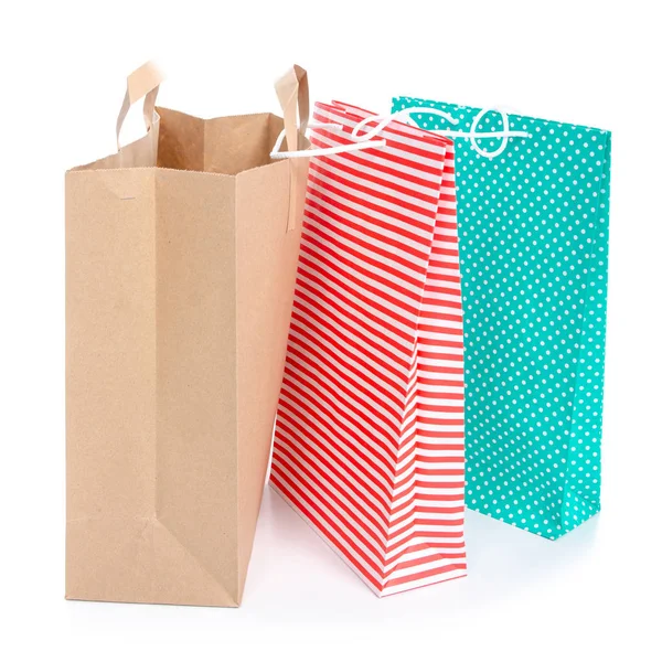 Röd grön shopping väska paketet försäljning köpa — Stockfoto