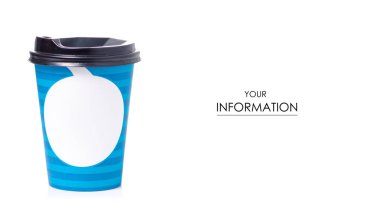 Kahve kapağı desenli mavi Kupası