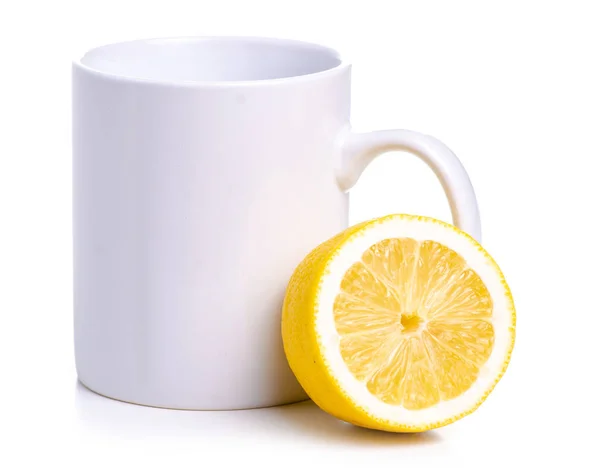 Gelas lemon putih — Stok Foto