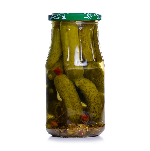 Jar of cucumbers Royalty Free Stock Images