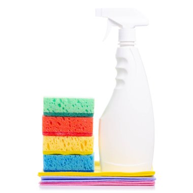 ekipman beyaz şişe sprey bez kiremit yüzeylerin temizliği için sünger Temizleme yıkama