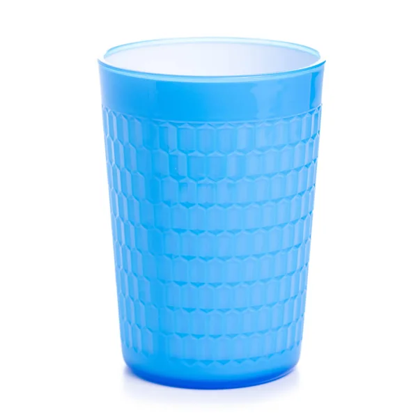 Tazza di plastica blu — Foto Stock