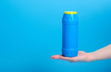 Şişe deterjan toz el mavi