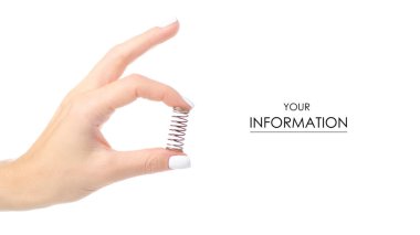 Bir el desen metal bahar