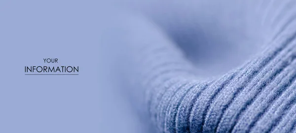 Fabric teplé modrý svetr textilní materiálové textury vzor — Stock fotografie