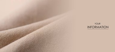 Kahverengi kot kumaş Tekstil malzeme doku makro desen