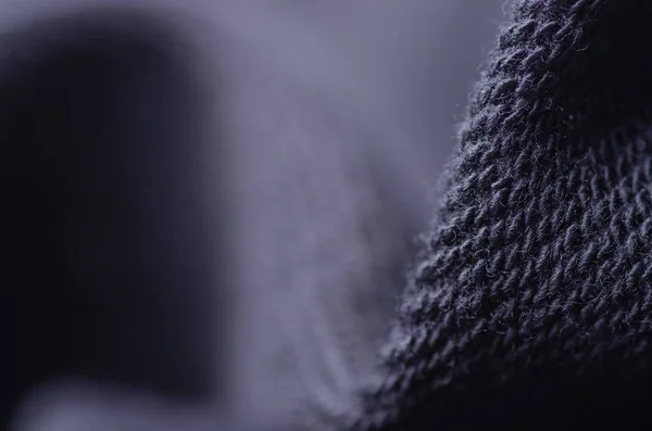 Černé textilie textura materiál textil — Stock fotografie