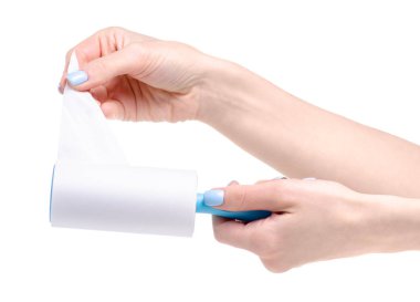 Giyim el temizliği için yapışkan rulo