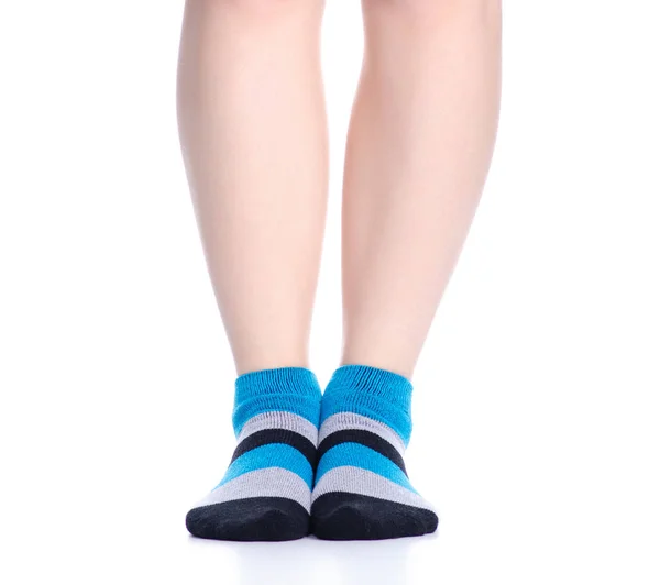 Female legs with socks fashion — Stock Photo, Image