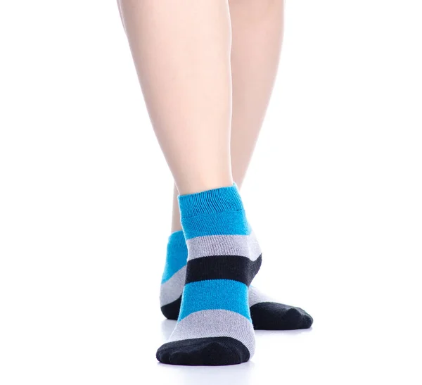 Female legs with socks fashion — Stock Photo, Image