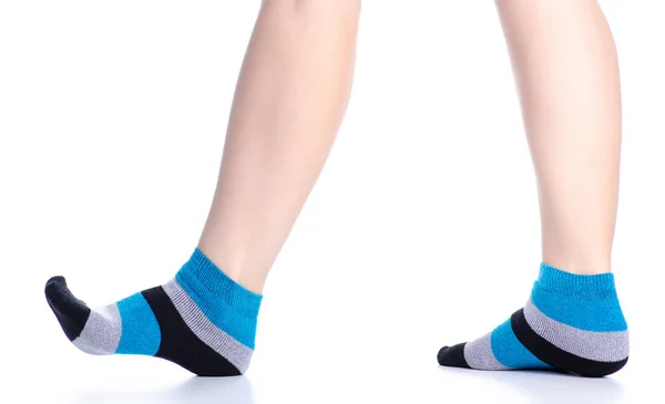 Kvinnliga ben med strumpor fashion — Stockfoto