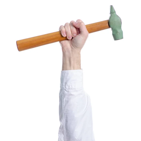 Hammer in hand — Stock Photo, Image