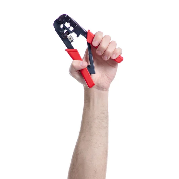 Crimper in de hand — Stockfoto