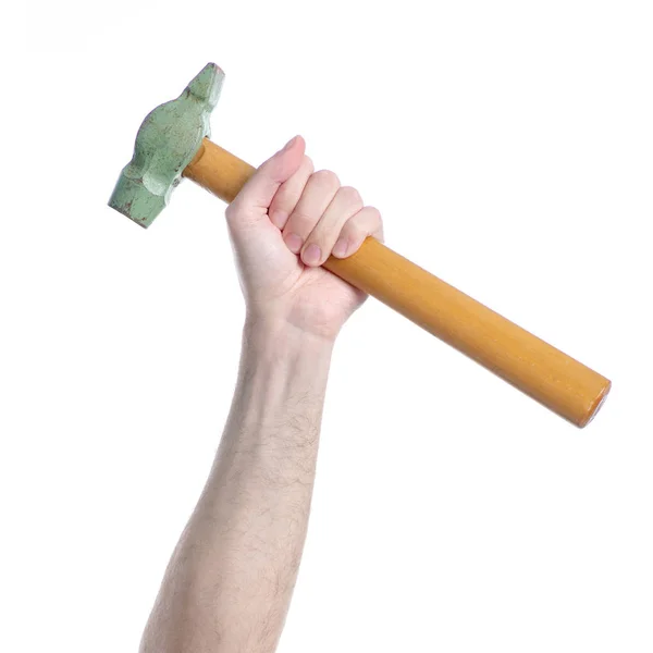 Hammer in hand — Stock Photo, Image