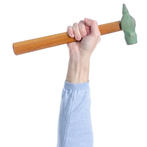 Hammer in hand — Stock Photo, Image